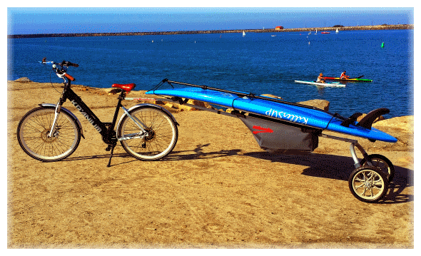 bicycle surfboard trailer